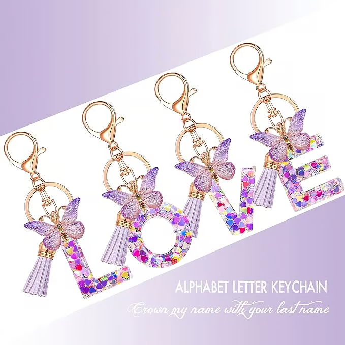 🌼Initial Letter Keychains🦋