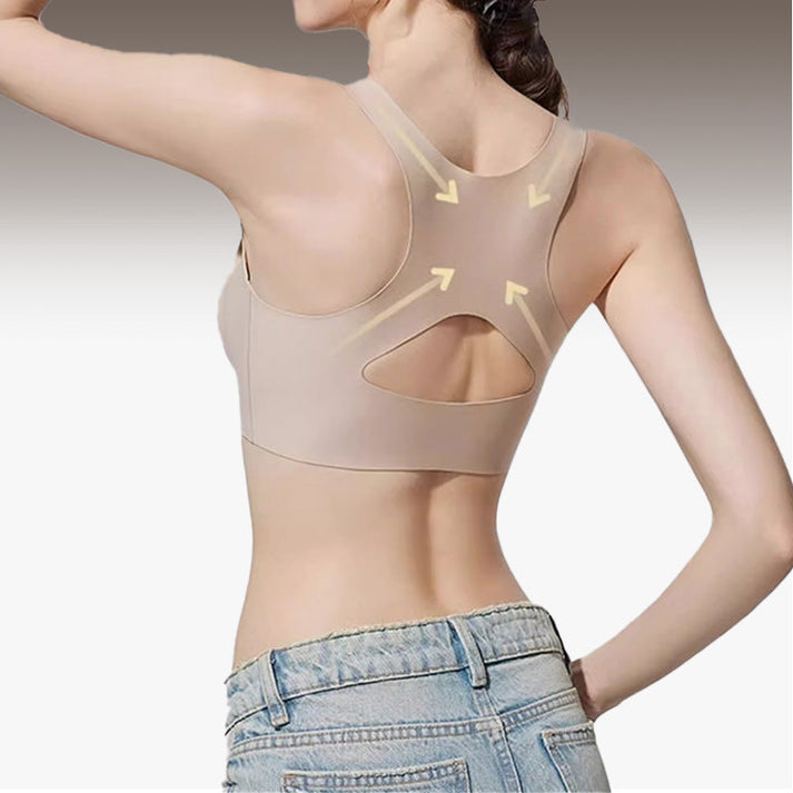 Seamless, posture-enhancing push-up bra for women
