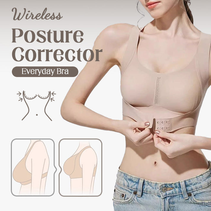 Seamless, posture-enhancing push-up bra for women
