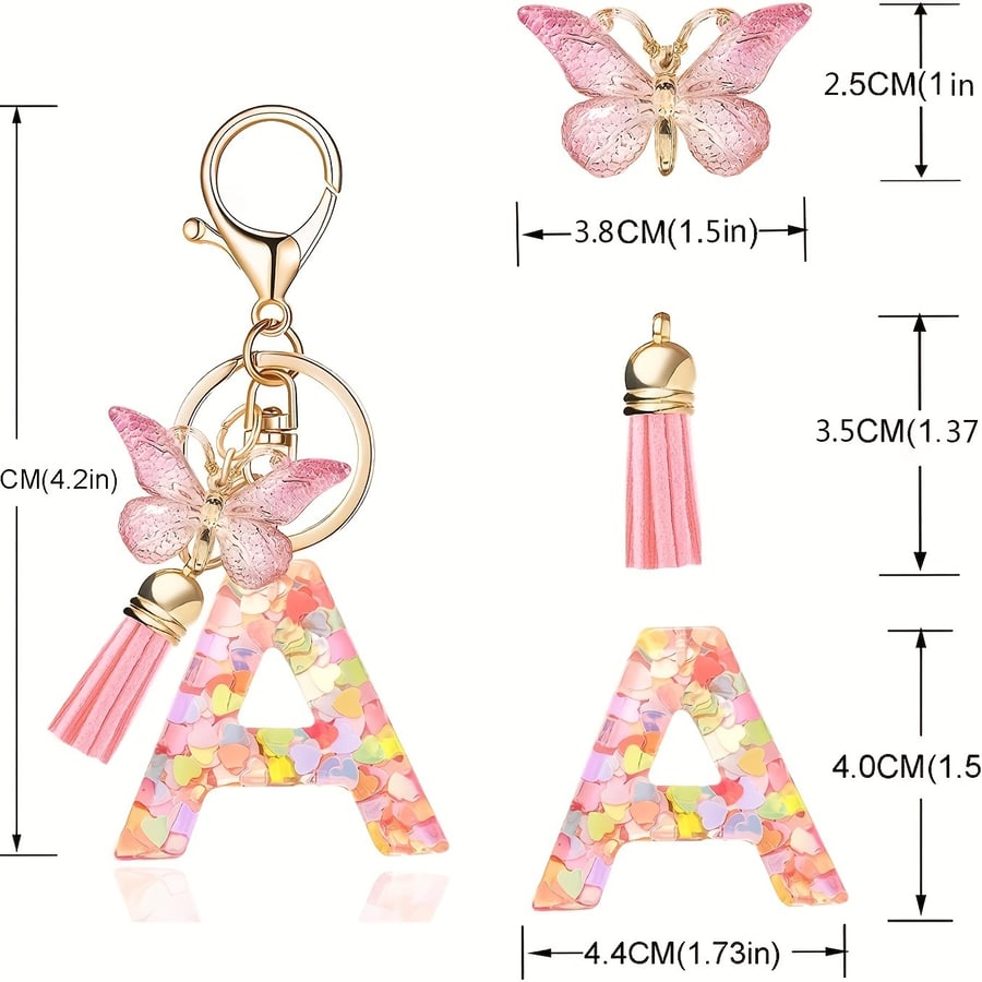 🌼Initial Letter Keychains🦋