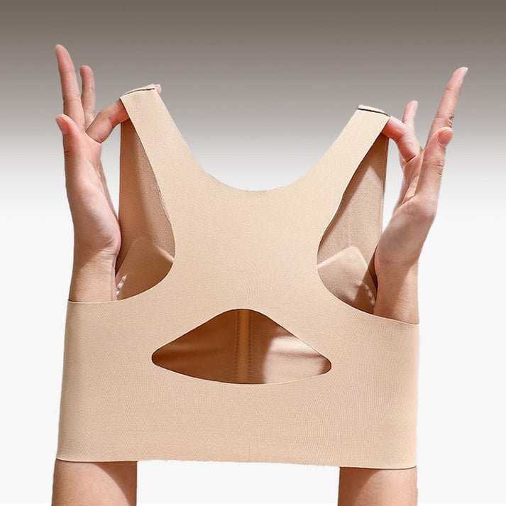 Seamless, posture-enhancing push-up bra for women