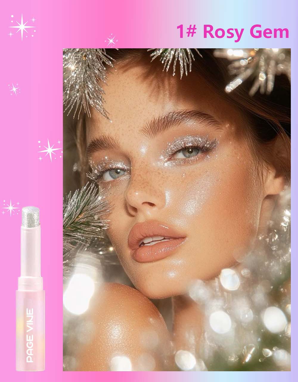 Crystal Jelly Glaze Stick-Rosy Gem