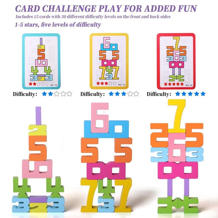 Wooden Number Building Block
