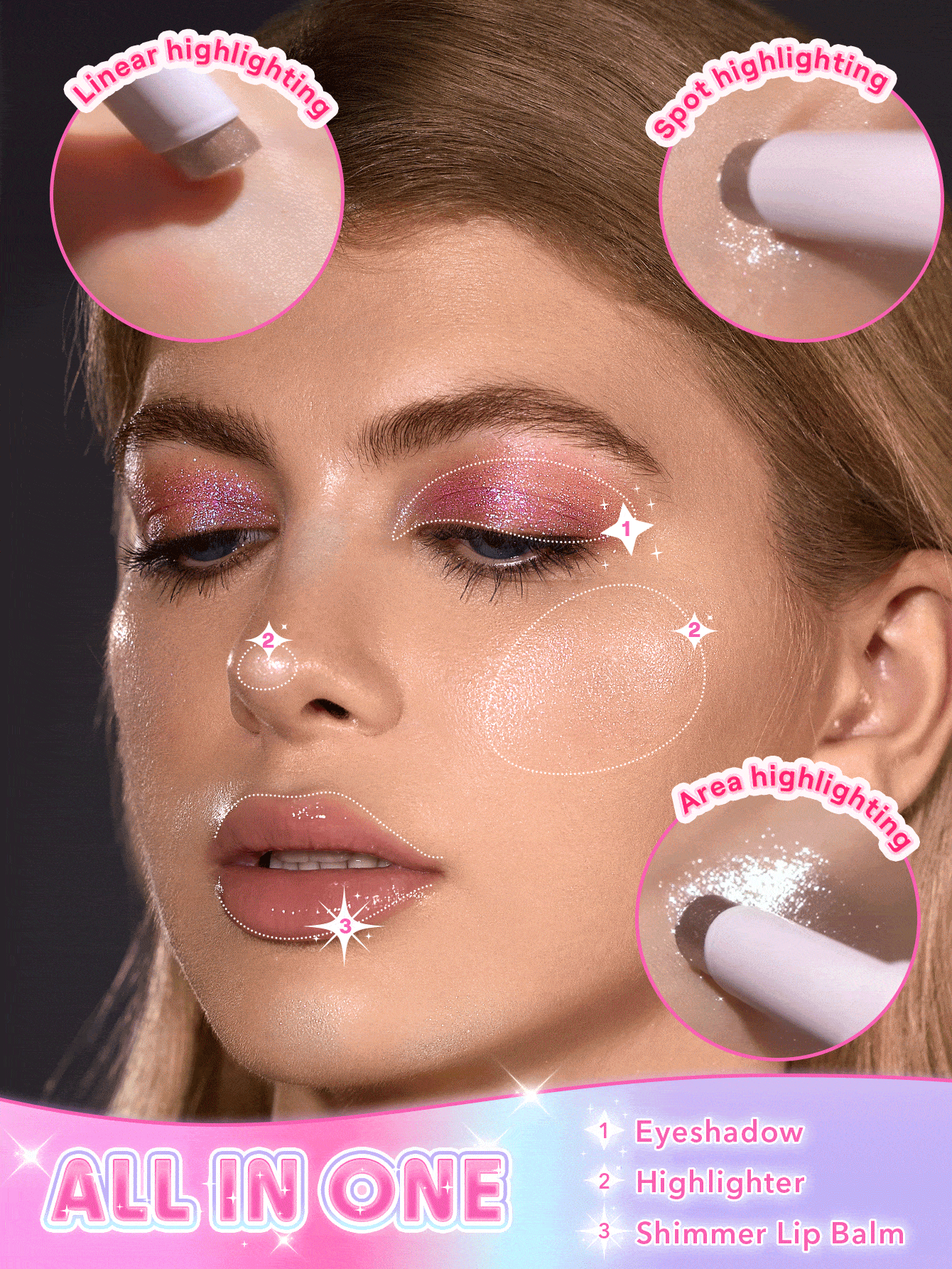Crystal Jelly Glaze Stick-Rosy Gem
