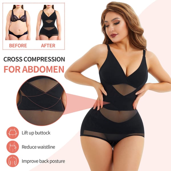 V Neck Bra Bodysuit Shapewear