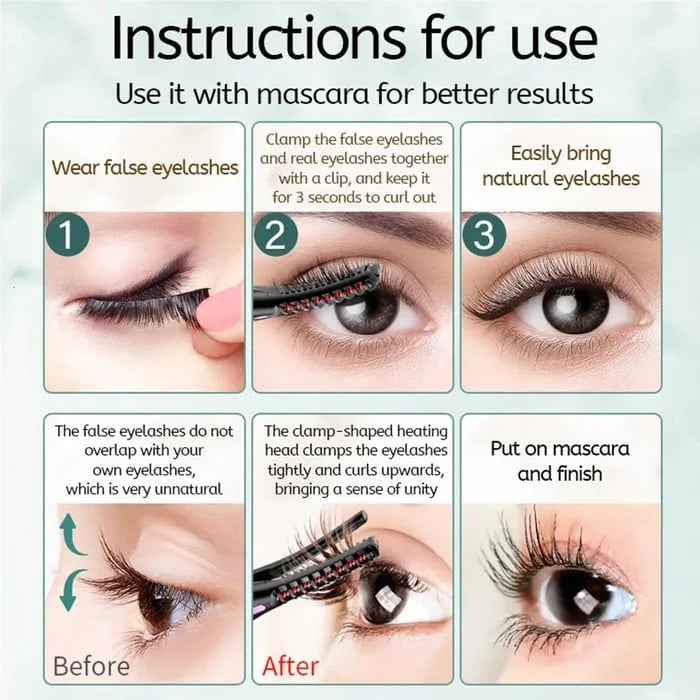 Electric Eyelash Curler for Instant Glam ✨ Blink & Dazzle! 👁️