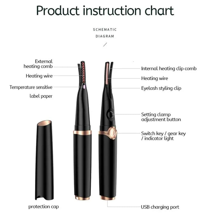 Electric Eyelash Curler for Instant Glam ✨ Blink & Dazzle! 👁️
