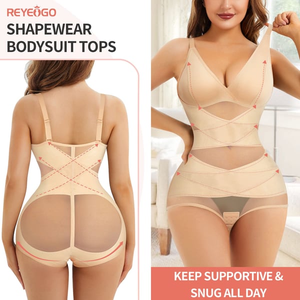 V Neck Bra Bodysuit Shapewear