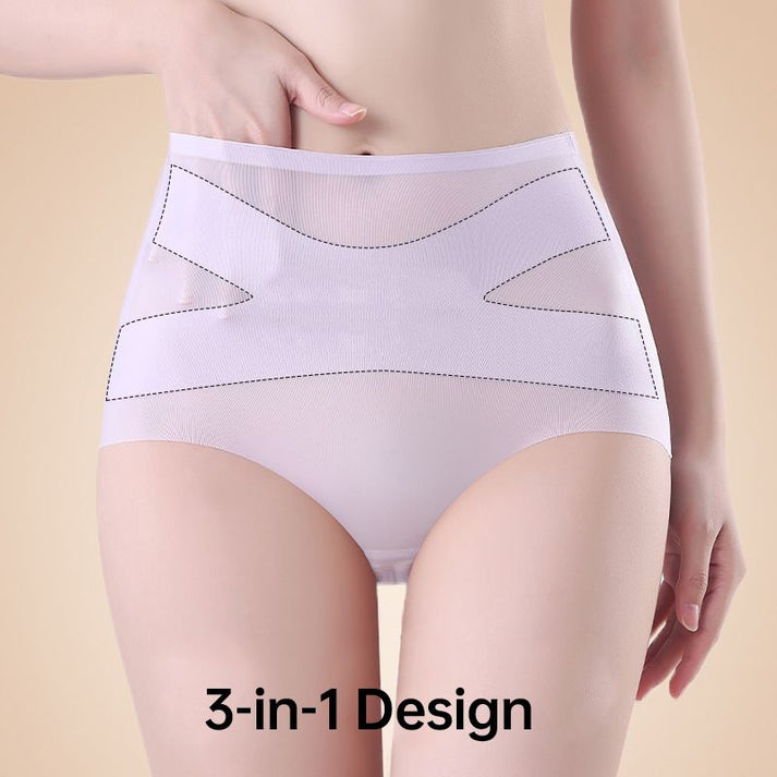 🎁Women's High Waist Briefs Breathable Ultra-Thin Briefs with Tummy Control and Hip Lift
