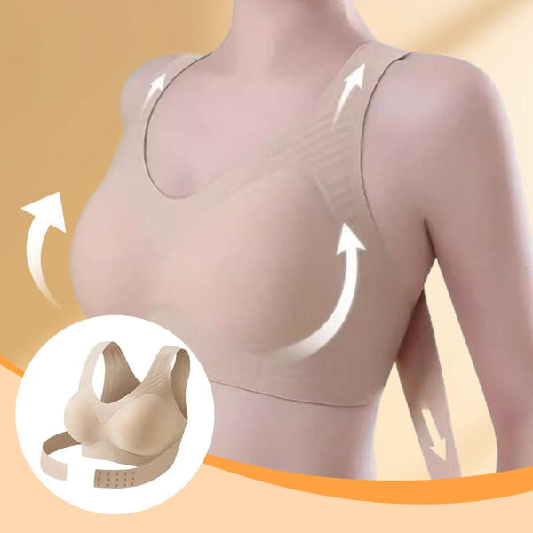 Seamless, posture-enhancing push-up bra for women