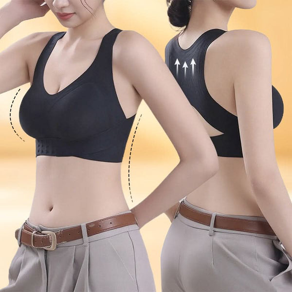 Seamless, posture-enhancing push-up bra for women