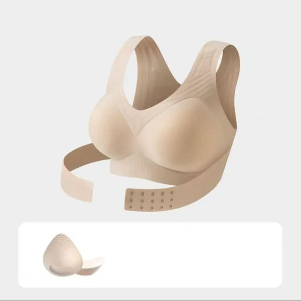 Seamless, posture-enhancing push-up bra for women