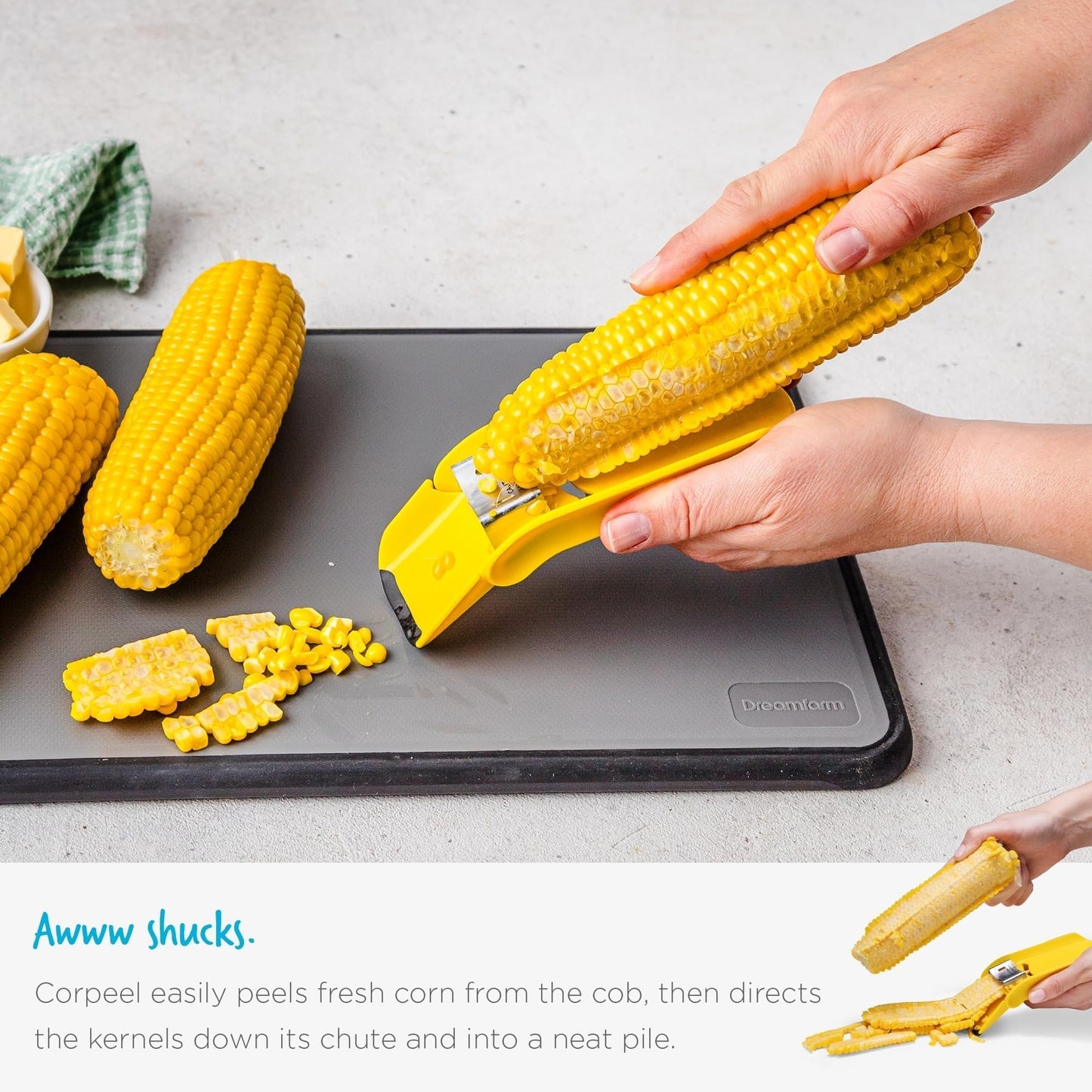 🌽Stainless Steel Corn Peeler & Kernel Remover | Quick Corn Stripper Kitchen Tool✨