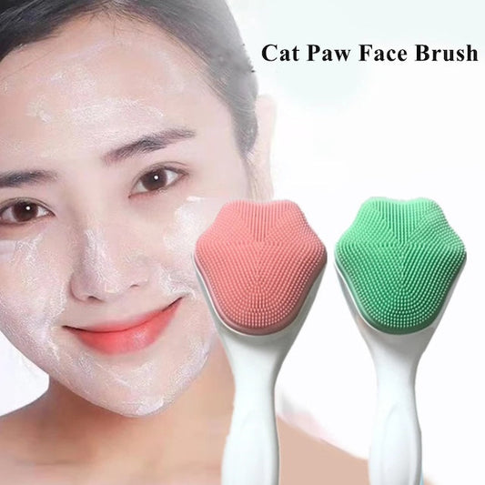 🐾Cat Paw Silicone Face Cleaning Brush | Soft Deep Cleansing Facial Scrubber for All Skin Types✨
