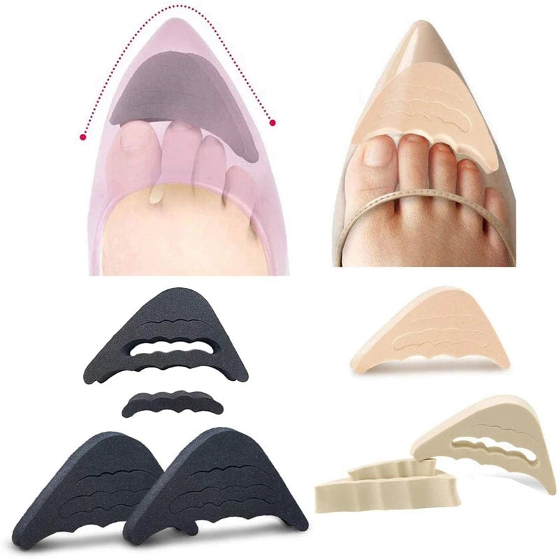 👟Soft Toe Cushion Insoles | Reusable Shoe Size Reducer & Toe Filler Inserts for Loose Shoes✨