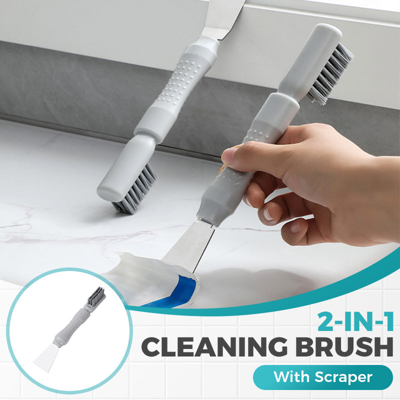 🧼2-In-1 Cleaning Brush With Scraper | Multi-Functional Gap & Corner Cleaning Tool✨