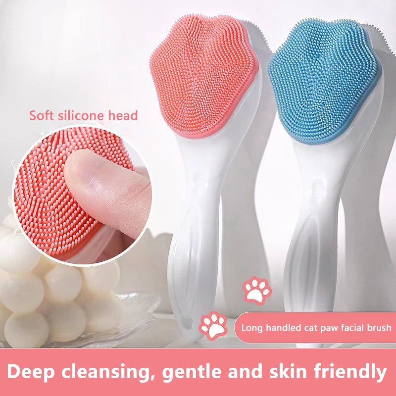🐾Cat Paw Silicone Face Cleaning Brush | Soft Deep Cleansing Facial Scrubber for All Skin Types✨