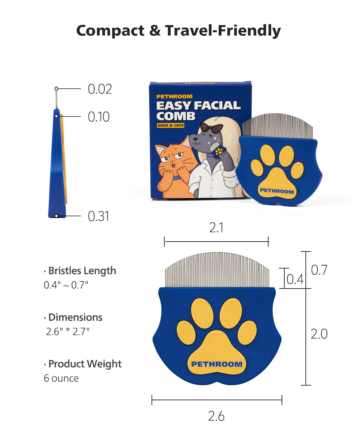 🐾Pet Eye Cleaning Brush | Gentle Tear Stain Remover for Dogs & Cats✨