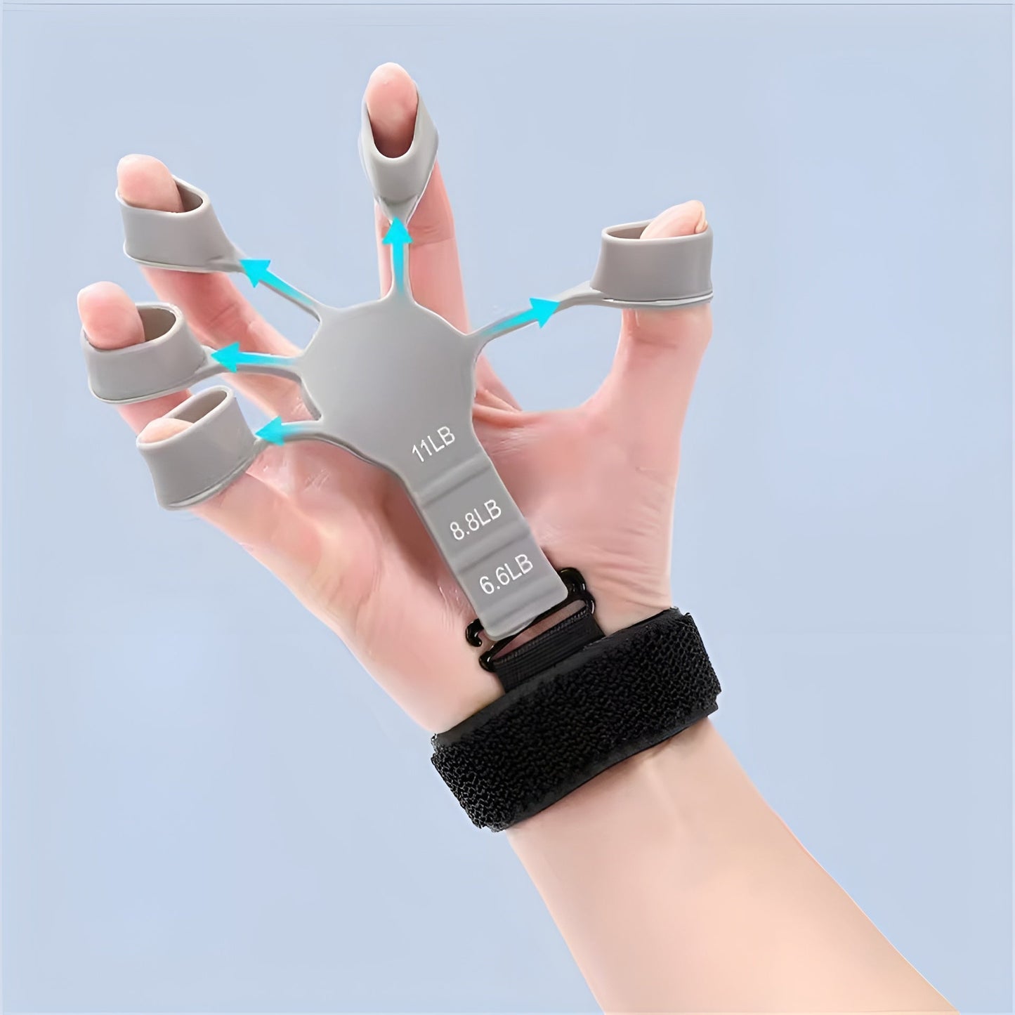 💪Silicone Hand Grip Strengthener | Finger Trainer & Forearm Exerciser for Fitness & Stress Relief✨