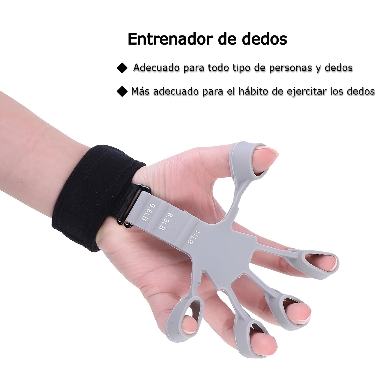💪Silicone Hand Grip Strengthener | Finger Trainer & Forearm Exerciser for Fitness & Stress Relief✨