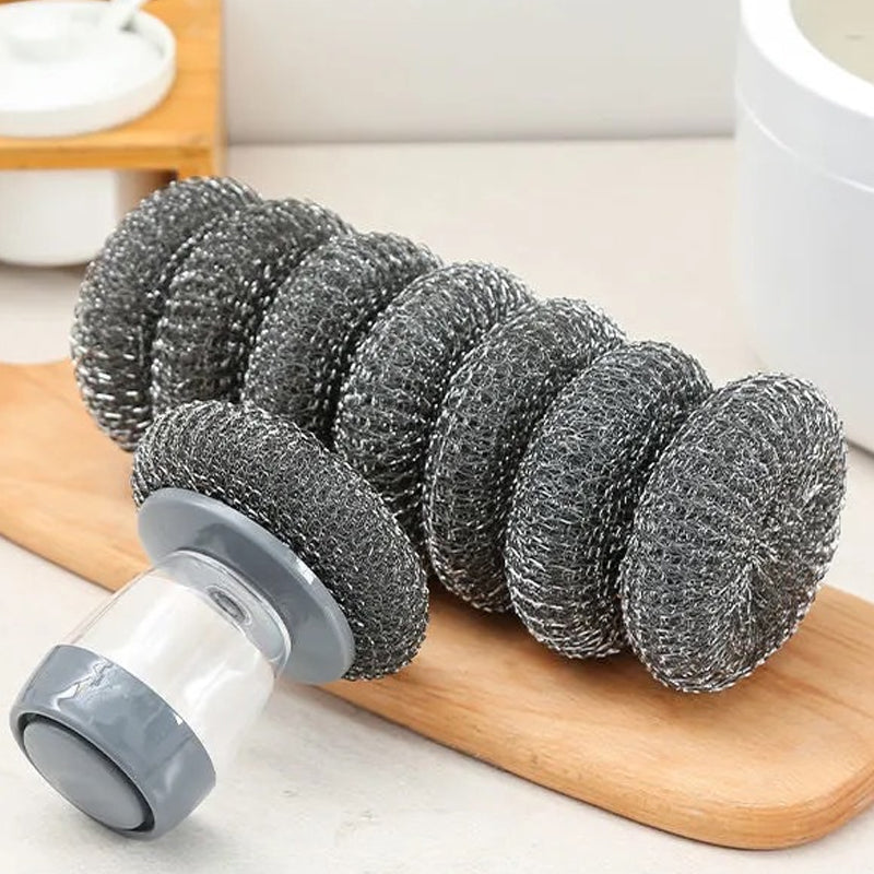 Kitchen Soap Dispensing Palm Brush | Easy Dishwashing & Cleaning Brush