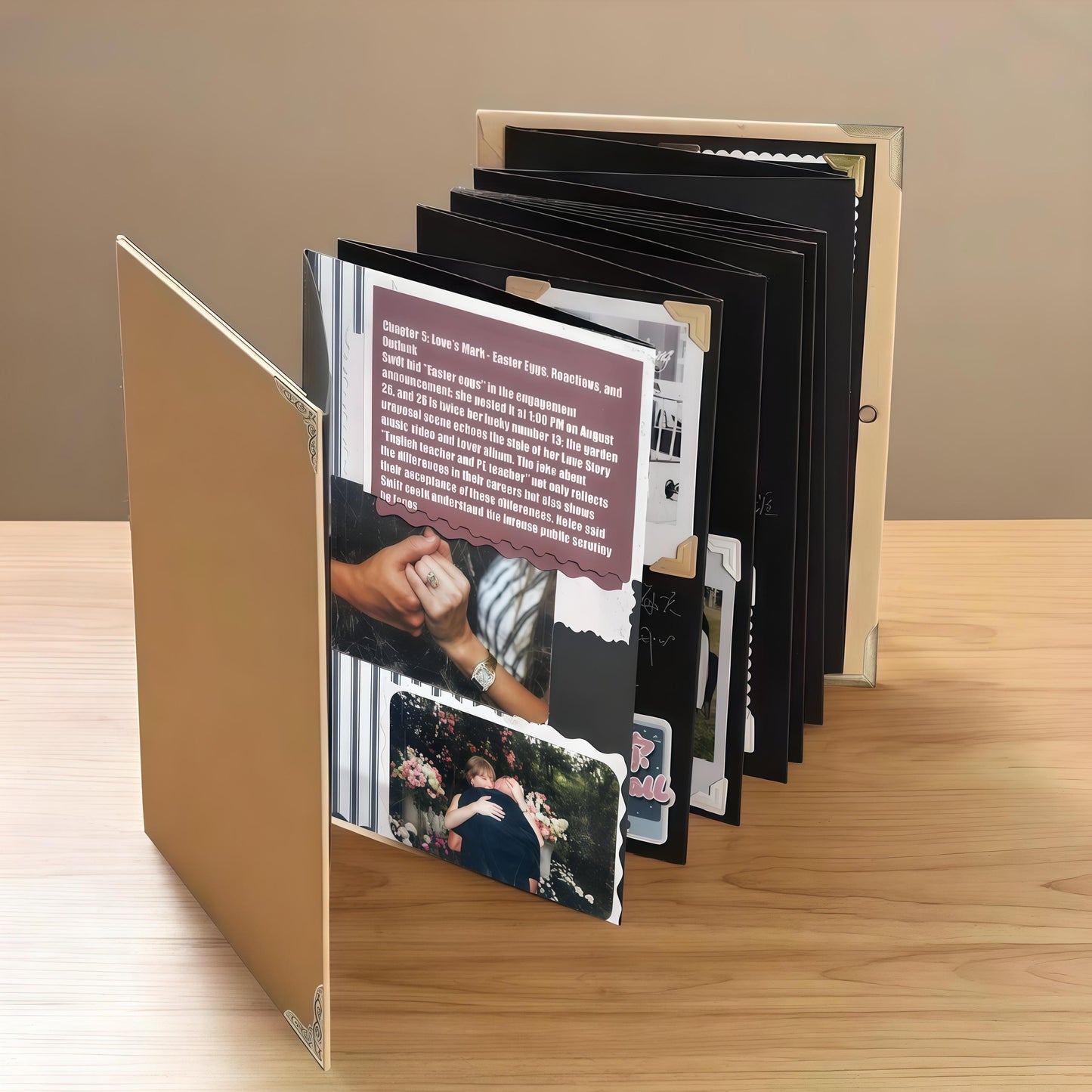 Accordion Scrapbook Album | DIY Foldable Photo Memory Book Gift Set for Couples, Travel & Family✨