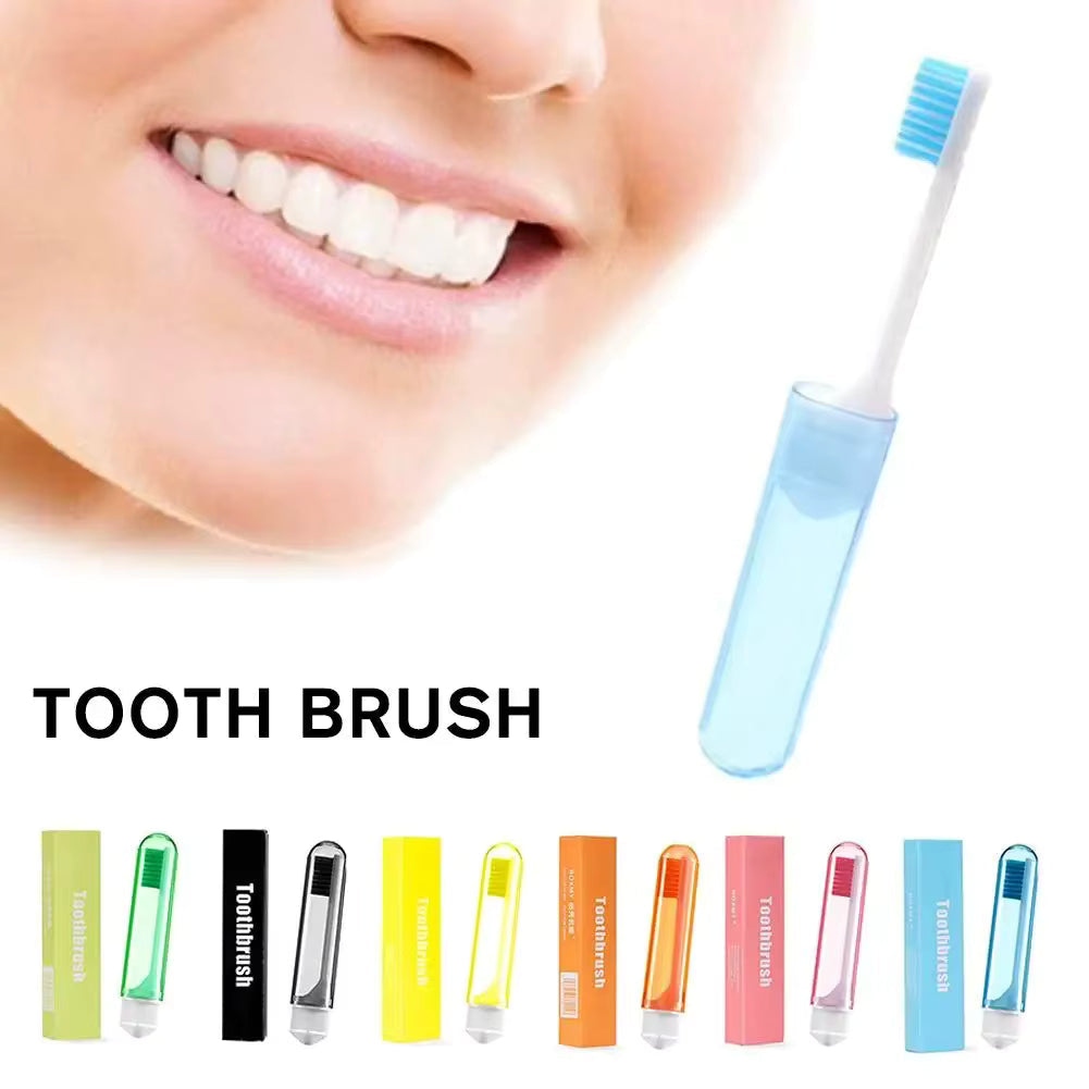 Folding Travel Toothbrush | Compact Soft Toothbrush for On-the-Go Smiles 😁✨