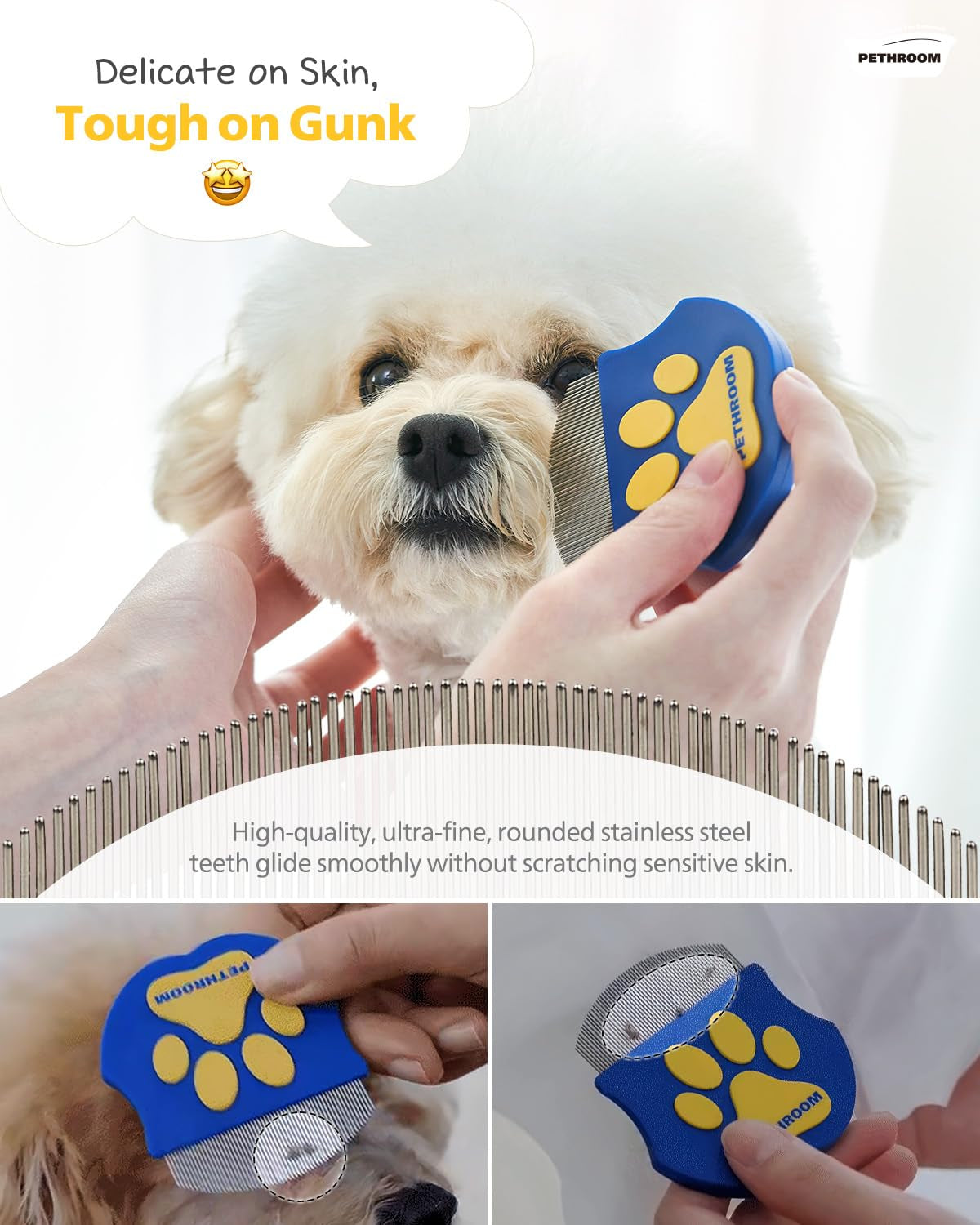 🐾Pet Eye Cleaning Brush | Gentle Tear Stain Remover for Dogs & Cats✨