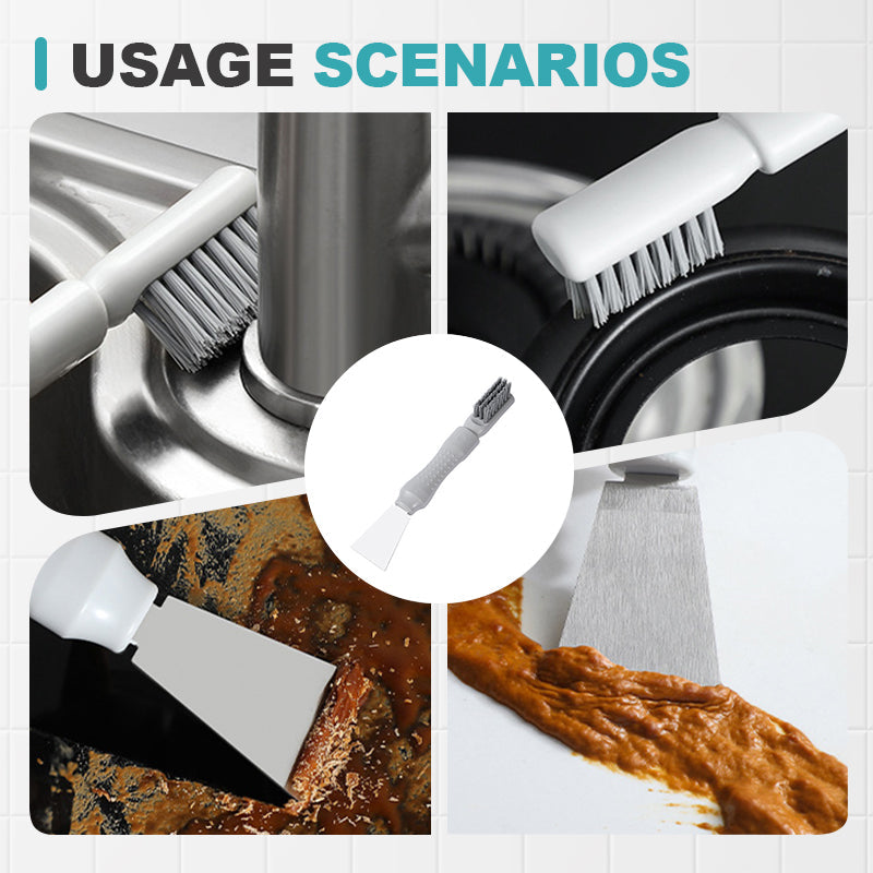 🧼2-In-1 Cleaning Brush With Scraper | Multi-Functional Gap & Corner Cleaning Tool✨