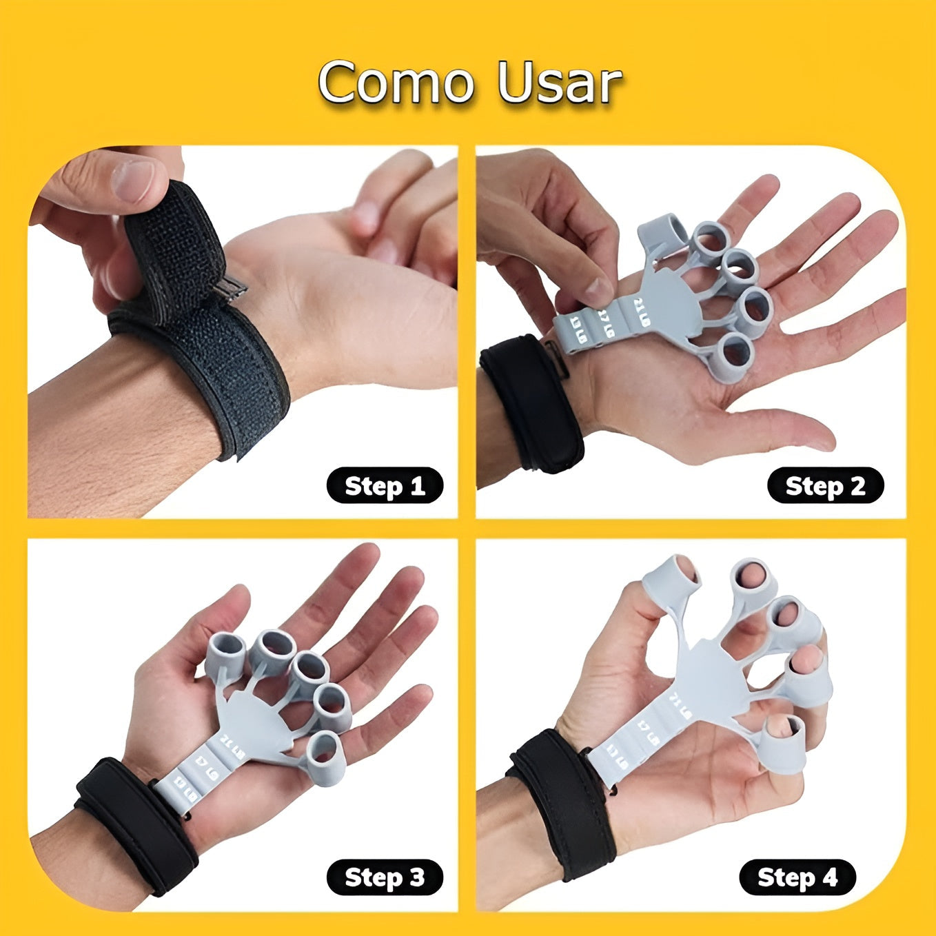 💪Silicone Hand Grip Strengthener | Finger Trainer & Forearm Exerciser for Fitness & Stress Relief✨