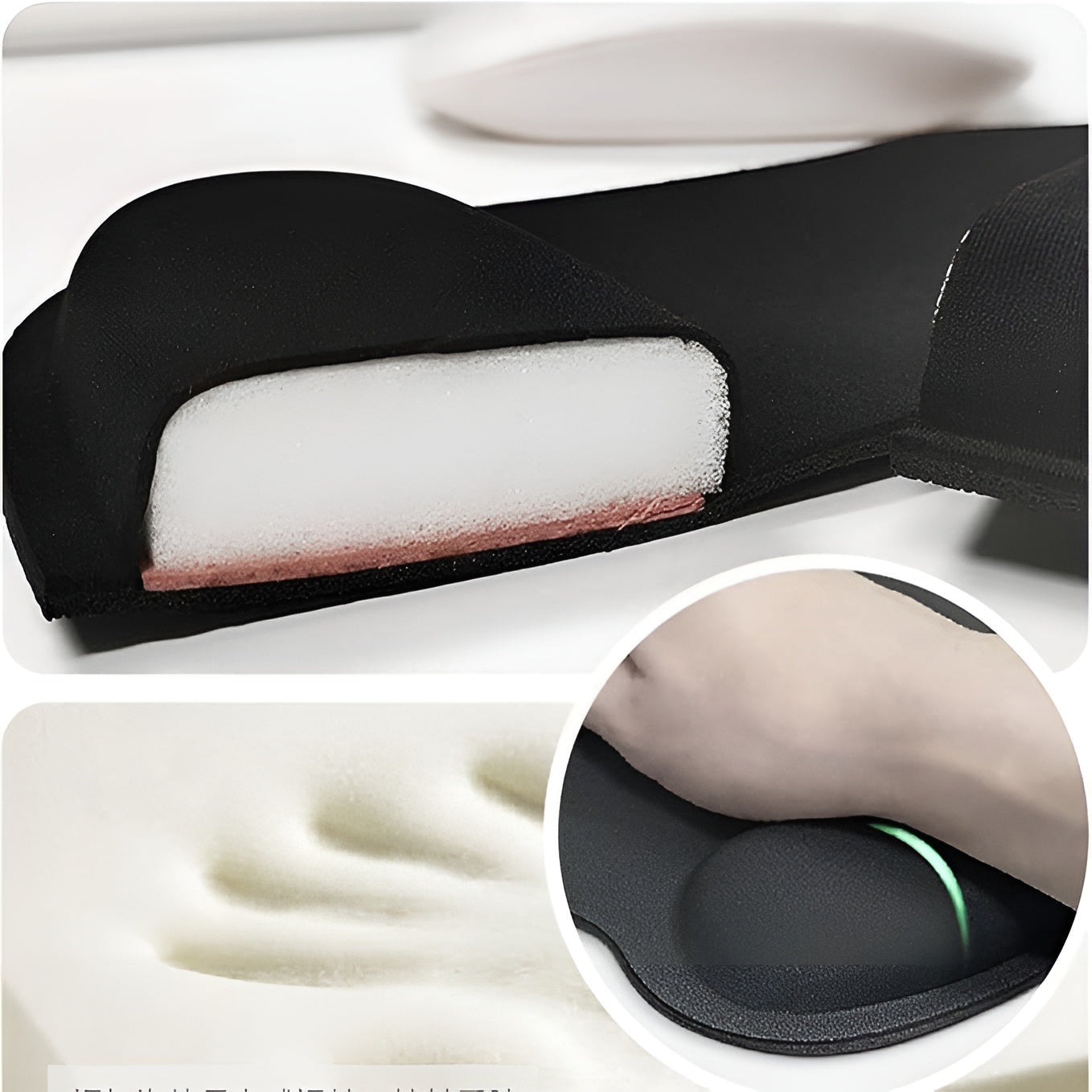 🖱️Ergonomic Mouse Wrist Rest Pad | Memory Foam Computer Wrist Support for Office & Gaming✨