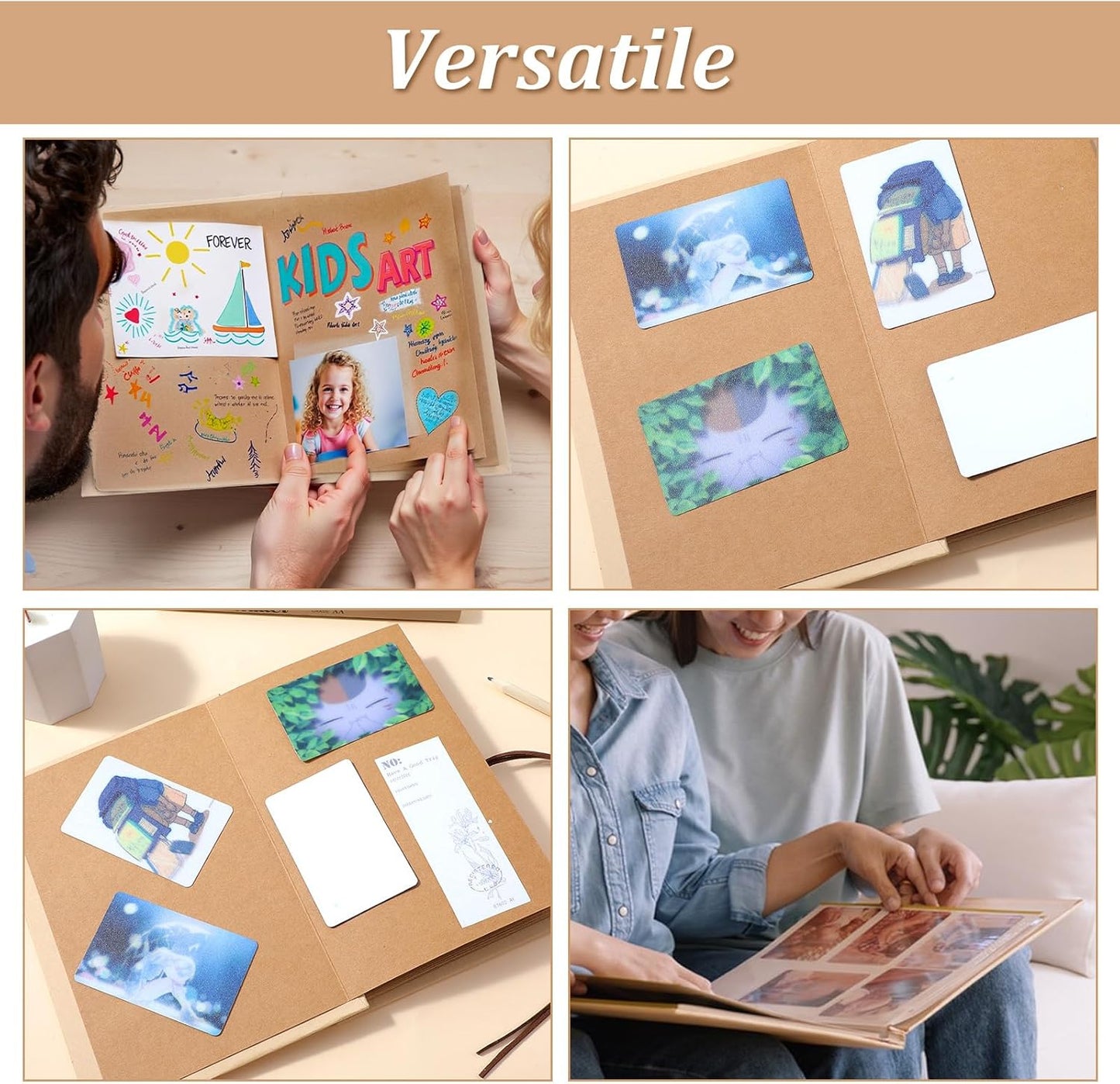 Accordion Scrapbook Album | DIY Foldable Photo Memory Book Gift Set for Couples, Travel & Family✨