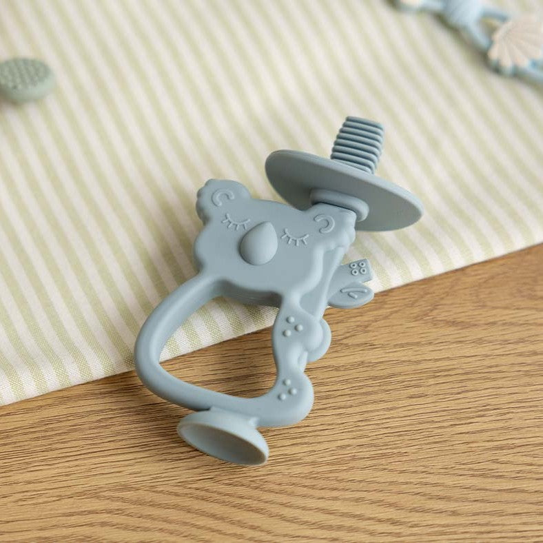 2-in-1 Koala Baby Teether & Training Toothbrush 🍼 | BPA-Free Silicone Teething Toy for Infants