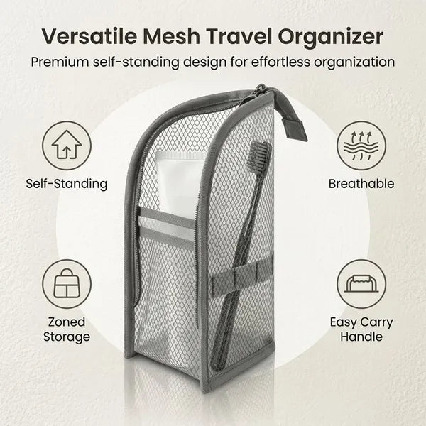 Self-Standing Toiletry & Cosmetic Storage Bag