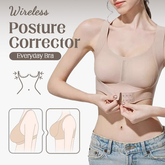 Seamless, posture-enhancing push-up bra for women