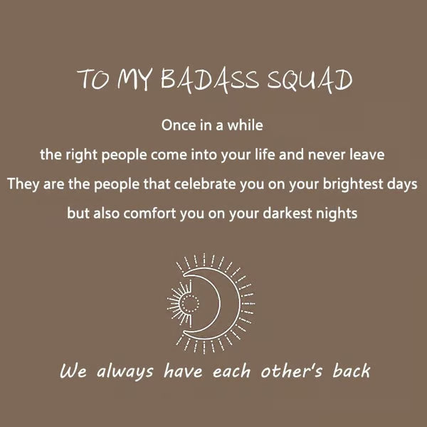 💓 To My Badass Squad Necklace - ''We always have each other's back''👩‍❤️‍👩