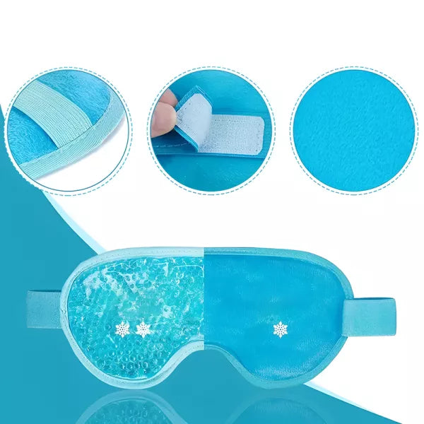 ❄️Hot & Cold Gel Eye Mask | Reusable Cooling Compress Mask for Puffy Eyes, Dark Circles & Headache Relief💆‍♀️