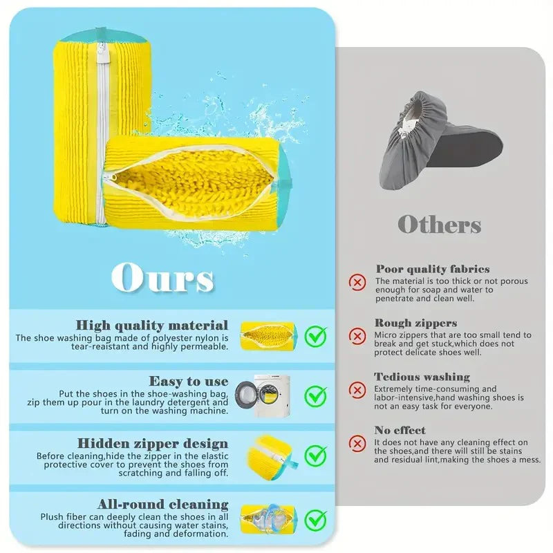 Shoe Washing Machine Bag Deep Cleaning Laundry shoe cleaning bag Reusable shoe bag