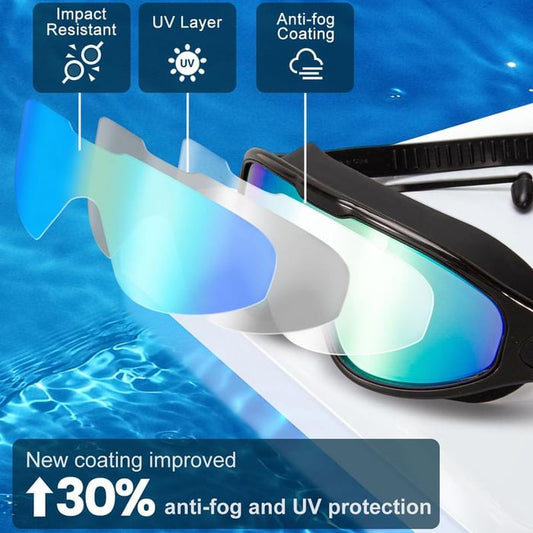 🏊‍Wide View Anti Fog & UV Swimming Goggles