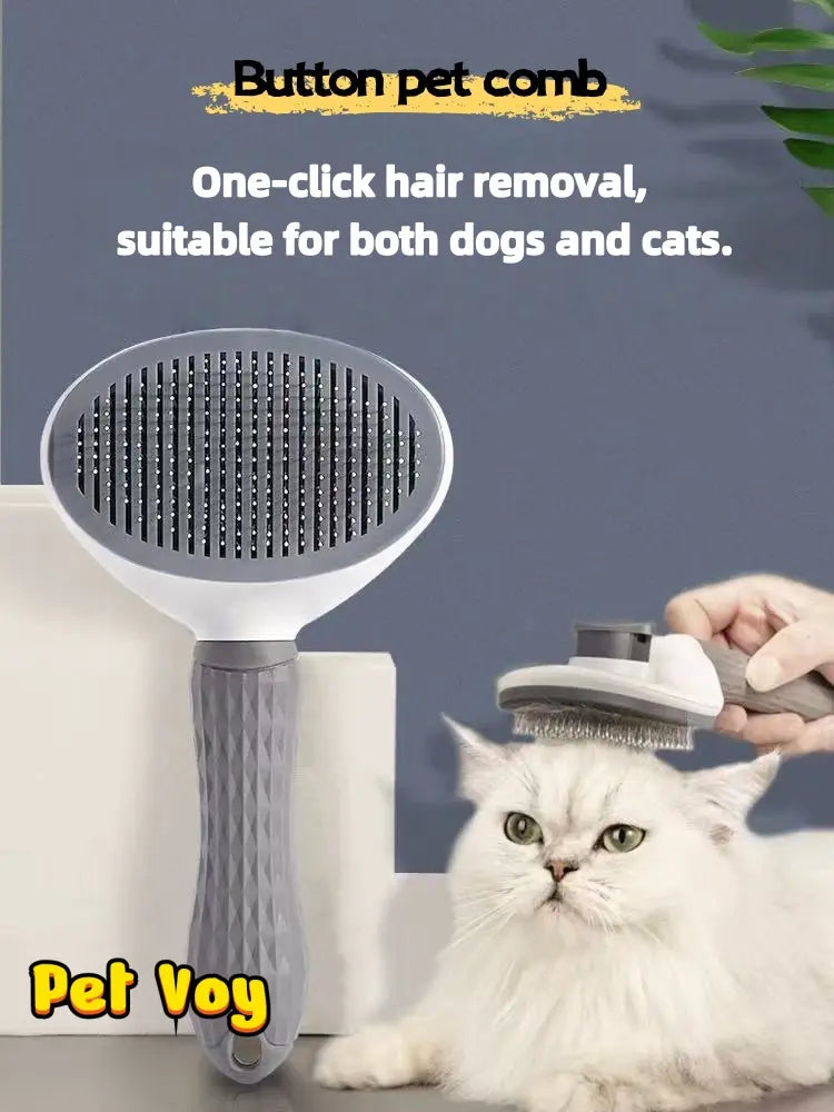 Pet Anti-Slip Grooming Brush & Hair Removal Comb | Cats & Small Pets