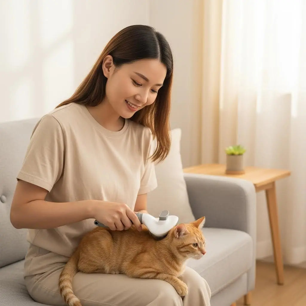Pet Anti-Slip Grooming Brush & Hair Removal Comb | Cats & Small Pets