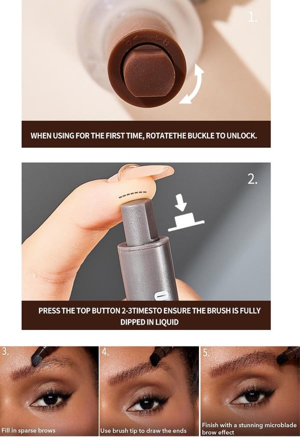 Angled Brush & Dip Liquid Eyebrow Gel