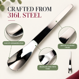 ✨ Buy 1 Get 1 Free! – Elegant Long Handle Stainless Steel Dessert Spoons 🥄